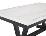 Varley Dove Genuine Marble Dining Set from Crown Mark - Luna Furniture