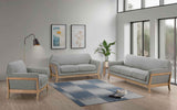Vaughn Gray Fabric Upholstered Flared Arm Loveseat from Coaster - Luna Furniture