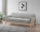 Vaughn Gray Fabric Upholstered Flared Arm Sofa from Coaster - Luna Furniture