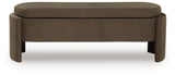 Vavuniya Brown Storage Bench from Ashley - Luna Furniture