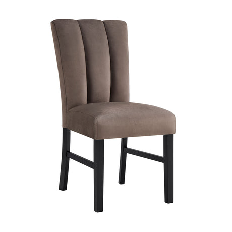Vega Black/Brown Side Chair, Set of 2 from Crown Mark - Luna Furniture