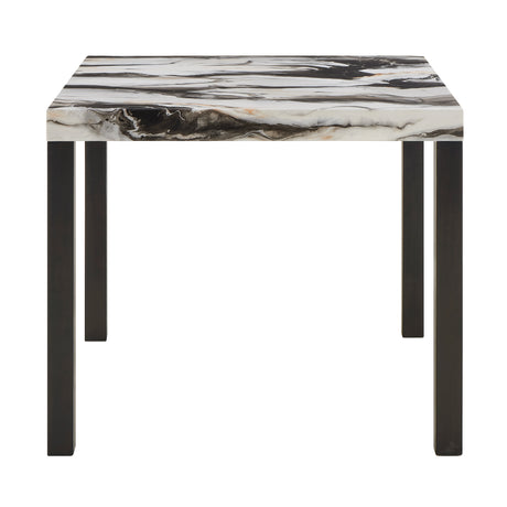 Vega Black Faux Marble Counter Height Table from Crown Mark - Luna Furniture