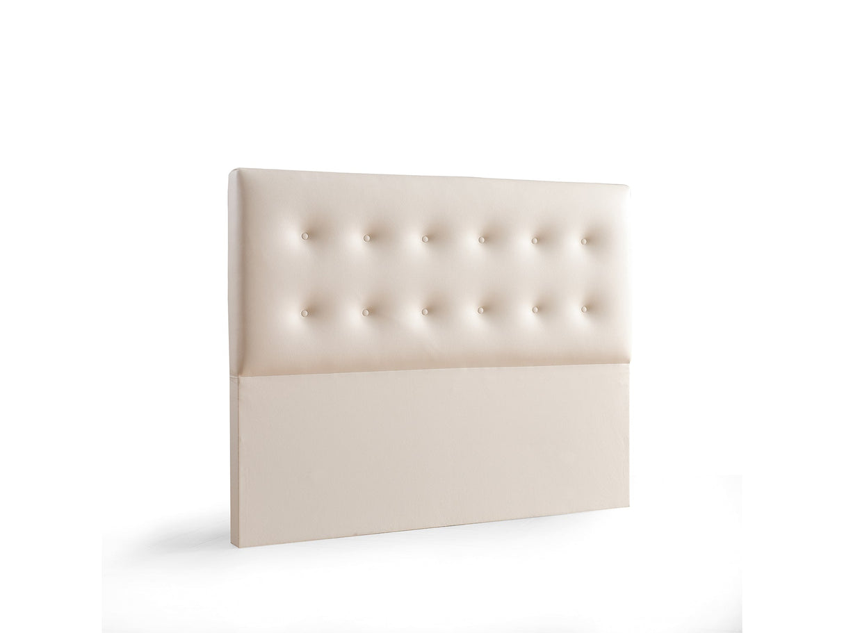 Vella Full Storage Bed With Headboard in Beige from Furnia - Luna Furniture