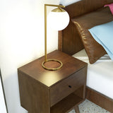 Velvet Globe Table Lamp White Opal Glass with Dimmer Switch Inline from Midinmod - Luna Furniture