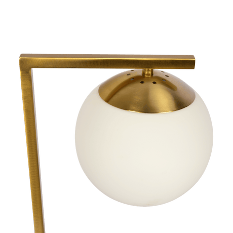 Velvet Globe Table Lamp White Opal Glass with Dimmer Switch Inline from Midinmod - Luna Furniture
