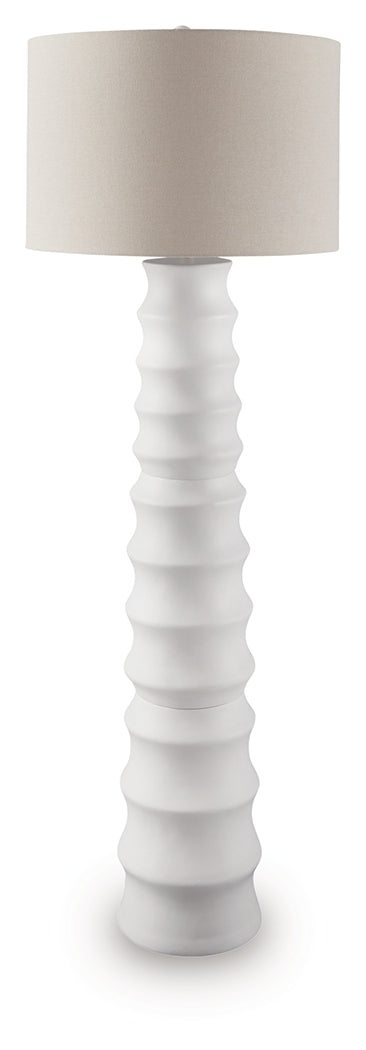 Veraleigh White Floor Lamp from Ashley - Luna Furniture