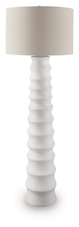 Veraleigh White Floor Lamp from Ashley - Luna Furniture