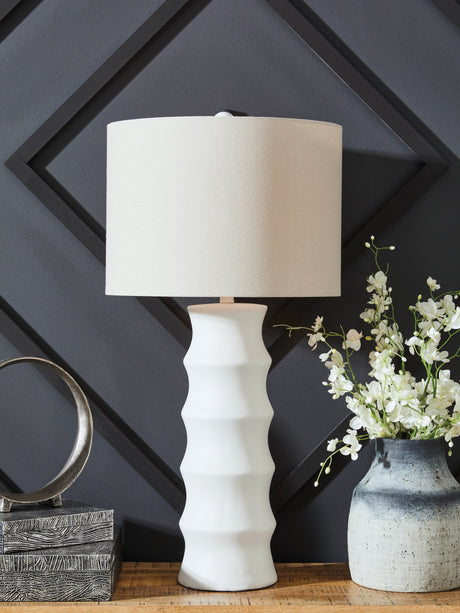 Veraleigh White Table Lamp from Ashley - Luna Furniture