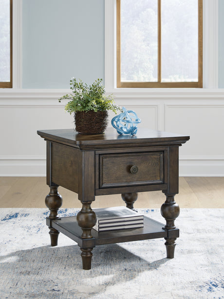 Veramond Dark Brown End Table from Ashley - Luna Furniture