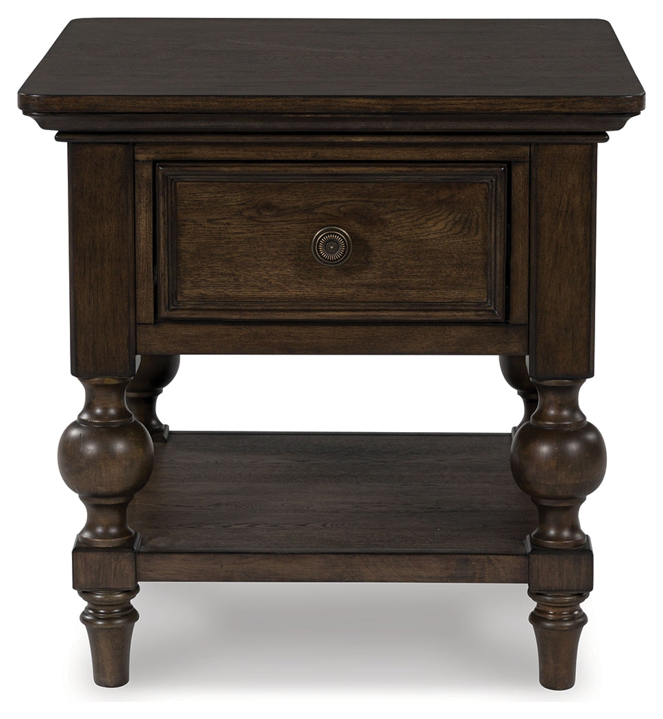 Veramond Dark Brown End Table from Ashley - Luna Furniture