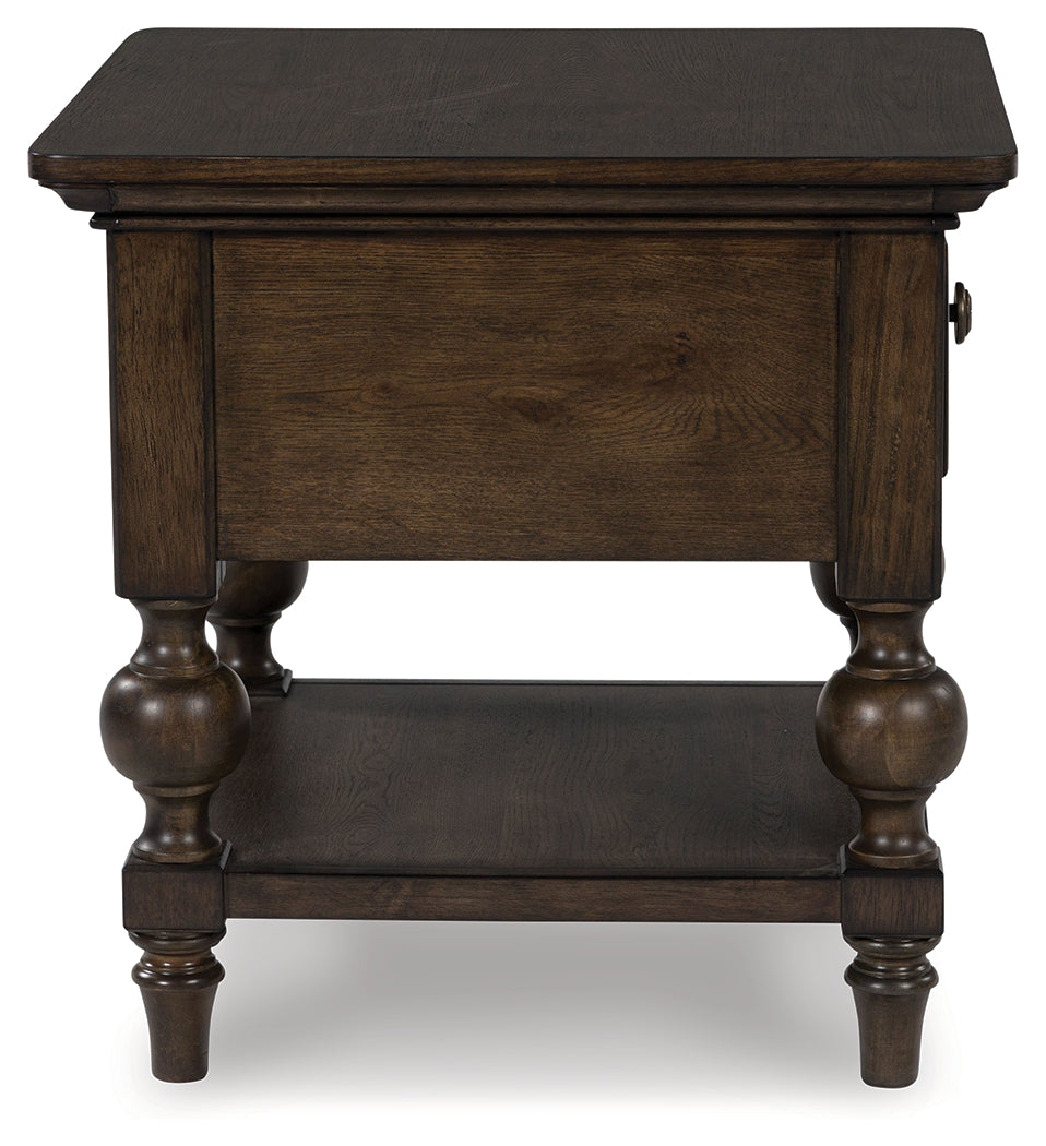Veramond Dark Brown End Table from Ashley - Luna Furniture
