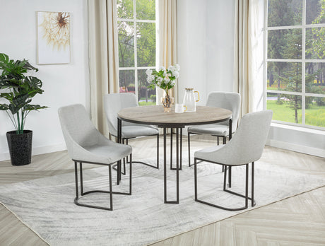 Verano Light Gray Round Dining Set from Crown Mark - Luna Furniture