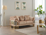 Versace 3-pieces (Sofa & Loveseat & Chair) Livingroom Set in Beige from Furnia - Luna Furniture