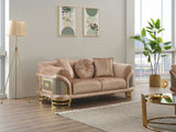 Versace Stationary Loveseat in Beige from Furnia - Luna Furniture