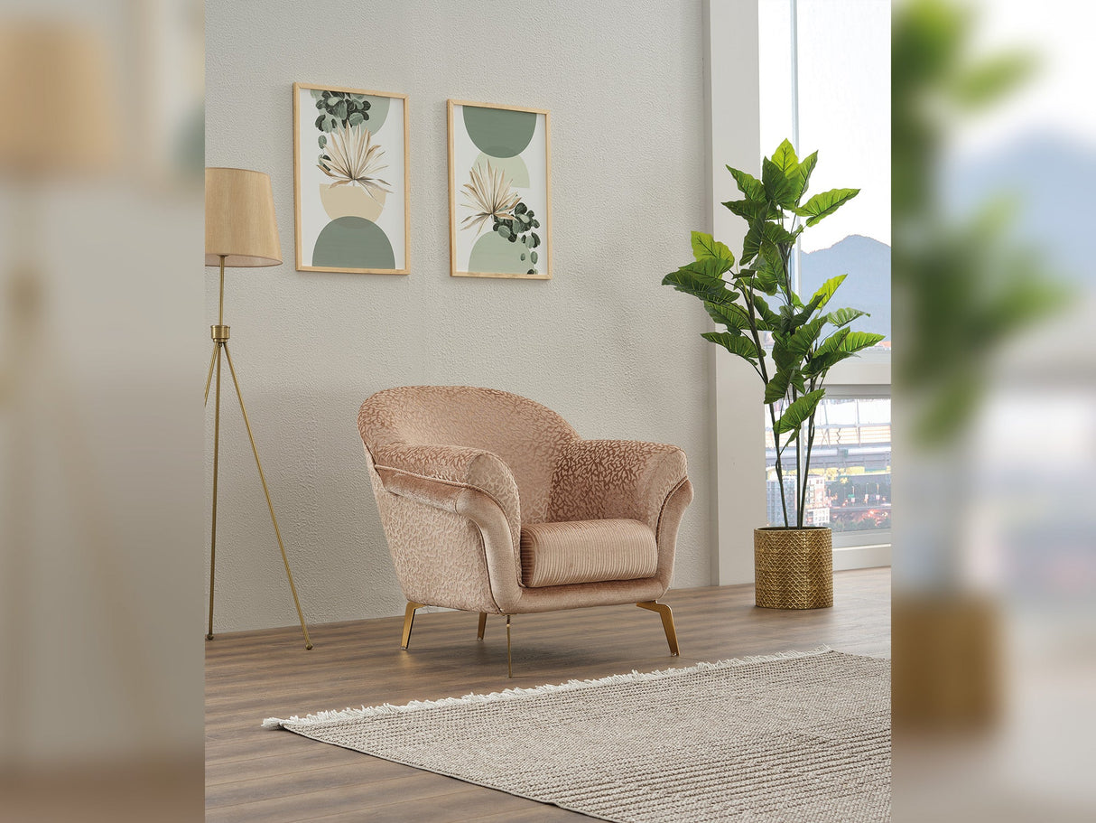 Versace Chair in Beige from Furnia - Luna Furniture