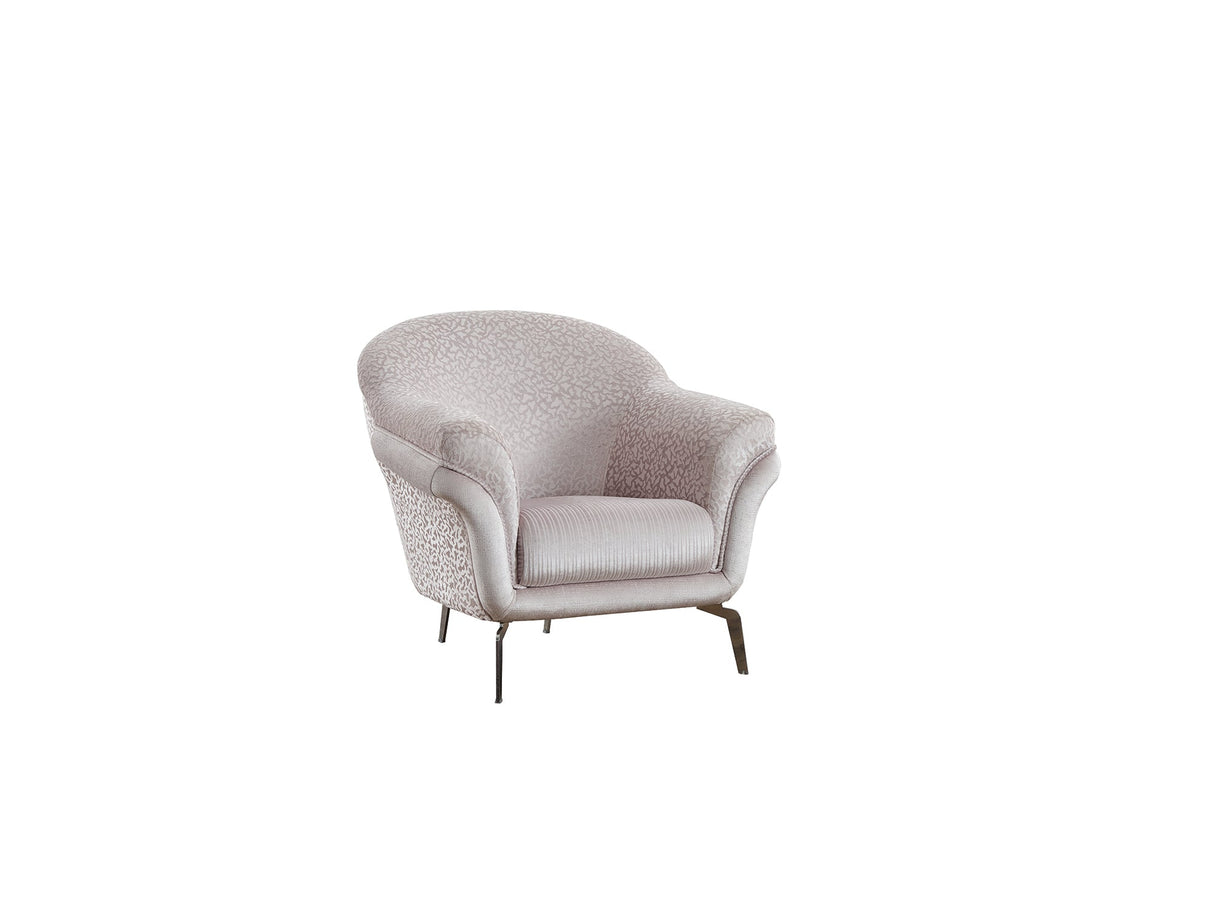 Versace 3-pieces (Sofa & Loveseat & Chair) Livingroom Set in Light Grey from Furnia - Luna Furniture