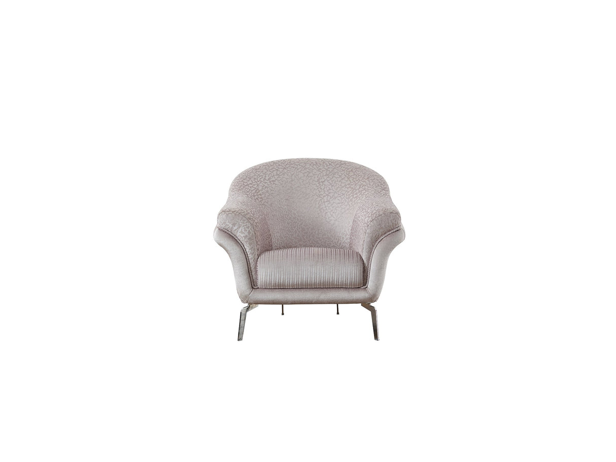 Versace 3-pieces (Sofa & Loveseat & Chair) Livingroom Set in Light Grey from Furnia - Luna Furniture