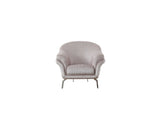 Versace Chair in Light Grey from Furnia - Luna Furniture