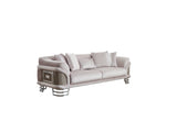 Versace 3-pieces (Sofa & Loveseat & Chair) Livingroom Set in Light Grey from Furnia - Luna Furniture