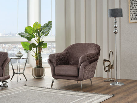 Versace 3-pieces (Sofa & Loveseat & Chair) Livingroom Set in Dark Grey from Furnia - Luna Furniture