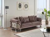 Versace Stationary Sofa in Dark Grey from Furnia - Luna Furniture