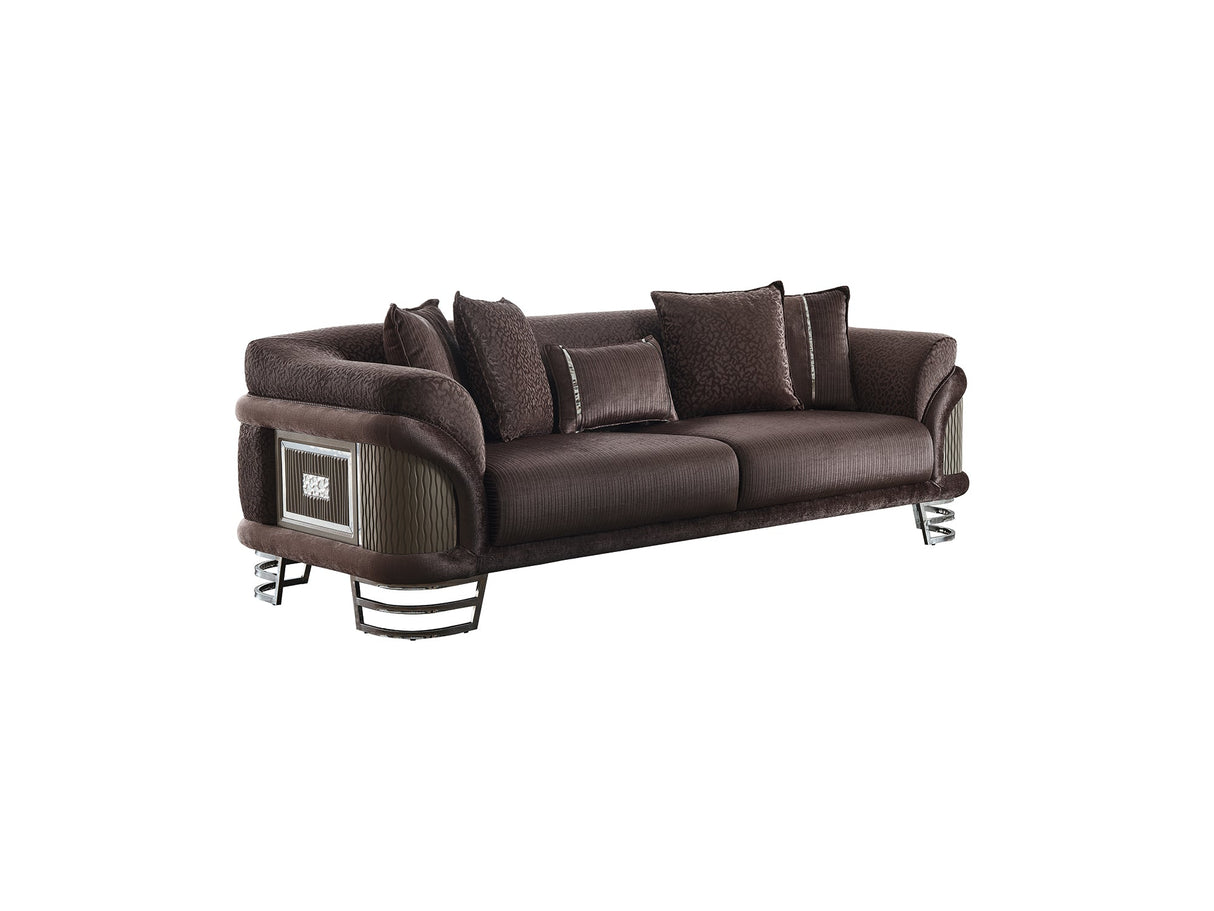 Versace Stationary Sofa in Dark Grey from Furnia - Luna Furniture