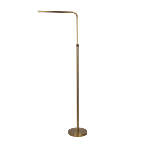 Verve Brassed Gold Floor Lamp with On/Off Switch Adjustable Led Round Base from Midinmod - Luna Furniture