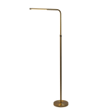 Verve Brassed Gold Floor Lamp with On/Off Switch Adjustable Led Round Base from Midinmod - Luna Furniture