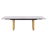Vesa Beige Glass Top Extendable Dining Table from Coaster - Luna Furniture