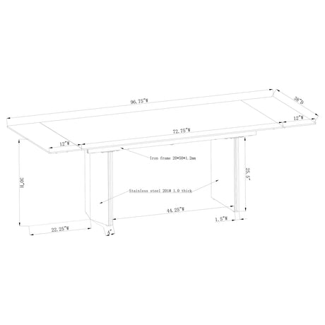 Vesa Beige Glass Top Extendable Dining Table from Coaster - Luna Furniture