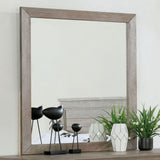 Vevey Wire-Brushed Warm Gray Mirror (Mirror Only) from Furniture of America - Luna Furniture