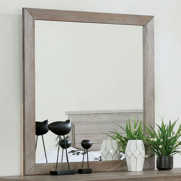 Vevey Wire-Brushed Warm Gray Mirror (Mirror Only)