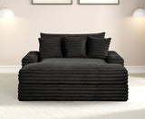 Veyrier Black 2 Arm Chaise from Furniture of America - Luna Furniture