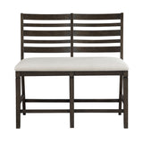Victoria Espresso/Beige Counter Height Bench from Homelegance - Luna Furniture