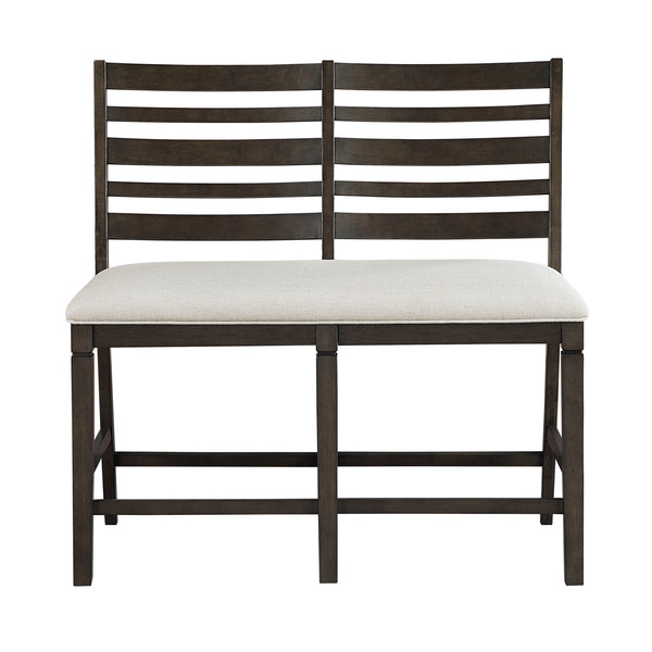 Victoria Espresso/Beige Counter Height Bench