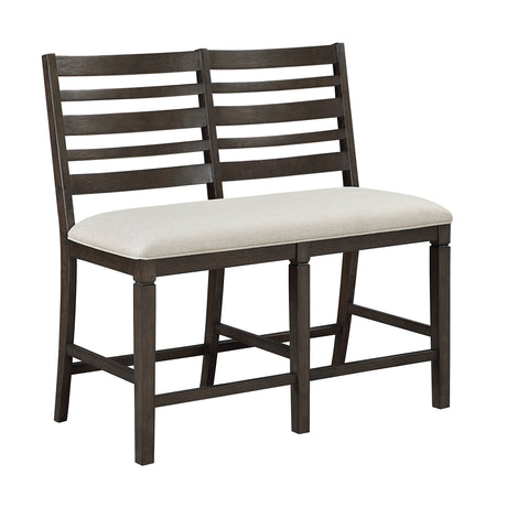 Victoria Espresso/Beige Counter Height Bench from Homelegance - Luna Furniture