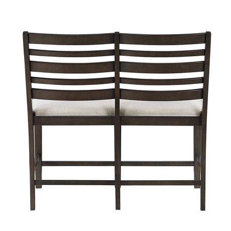 Victoria Espresso/Beige Counter Height Bench from Homelegance - Luna Furniture