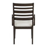 Victoria Espresso/Beige Upholstered Arm Chair, Set of 2 from Homelegance - Luna Furniture