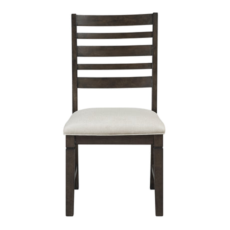 Victoria Espresso/Beige Upholstered Side Chair, Set of 2 from Homelegance - Luna Furniture