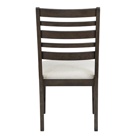 Victoria Espresso/Beige Upholstered Side Chair, Set of 2 from Homelegance - Luna Furniture