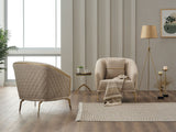 Victoria Chair in Cream from Furnia - Luna Furniture