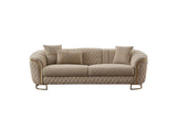 Victoria Stationary Sofa in Cream from Furnia - Luna Furniture