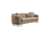Victoria Stationary Sofa in Cream from Furnia - Luna Furniture