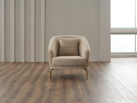 Victoria 3-pieces Living Room Set in Cream from Furnia - Luna Furniture