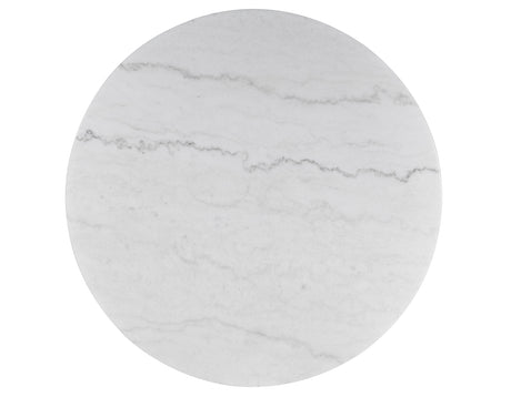 Vida 3-Piece Castered Round White Marble Top Table Set from Steve Silver - Luna Furniture