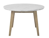 Vida 48″ Round White Marble Dining Table from Steve Silver - Luna Furniture
