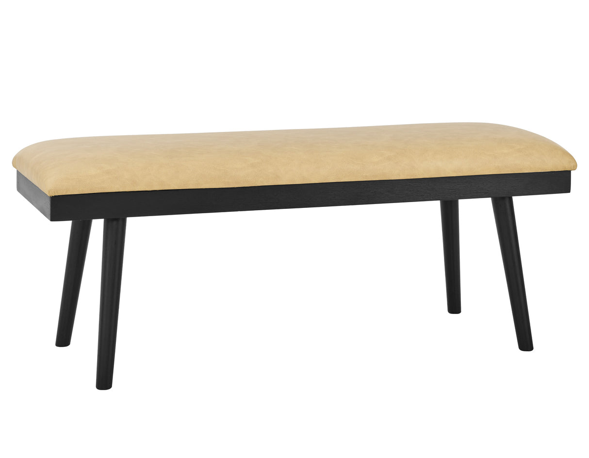 Vida 49″ Sand Vegan Leather Dining Bench from Steve Silver - Luna Furniture