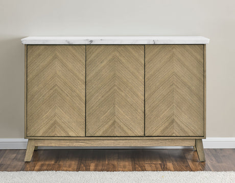 Vida Burnished Blonde/Gray Marble Top Dining Room Set from Steve Silver - Luna Furniture