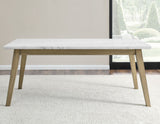 Vida 72″ White Marble Top Dining Table from Steve Silver - Luna Furniture