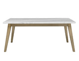 Vida 72″ White Marble Top Dining Table from Steve Silver - Luna Furniture